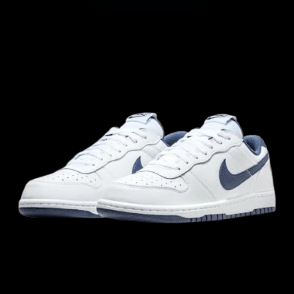 Nike Big NIKE Low Mens White Midnight Navy Blue